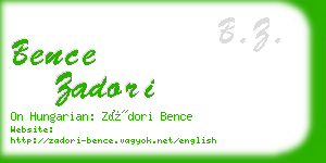 bence zadori business card